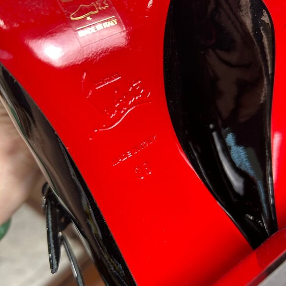 Christian Louboutin Miss Jane 55 Black Patent Mary Janes - Picture 4 of 7